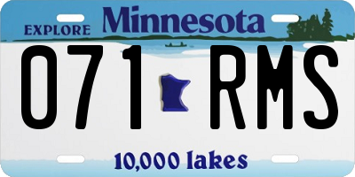 MN license plate 071RMS