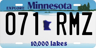 MN license plate 071RMZ
