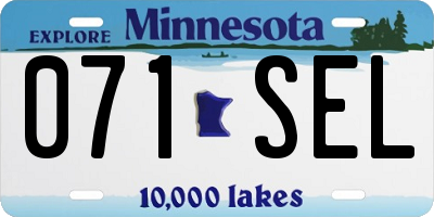MN license plate 071SEL