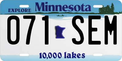 MN license plate 071SEM