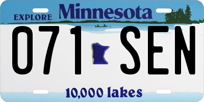 MN license plate 071SEN
