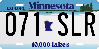 MN license plate 071SLR