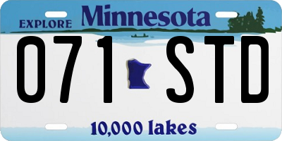 MN license plate 071STD