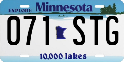 MN license plate 071STG