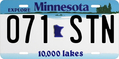 MN license plate 071STN