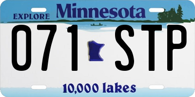 MN license plate 071STP