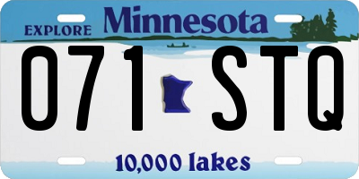 MN license plate 071STQ