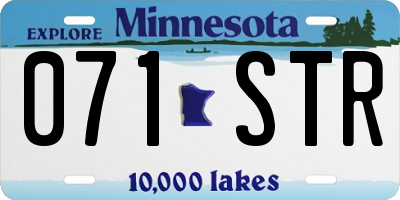 MN license plate 071STR