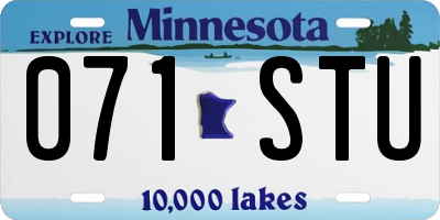 MN license plate 071STU