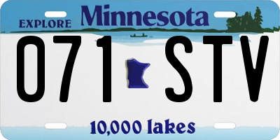 MN license plate 071STV