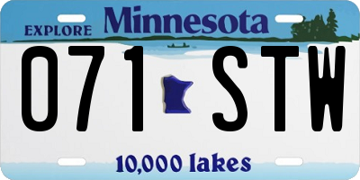 MN license plate 071STW