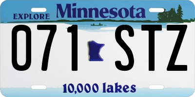 MN license plate 071STZ