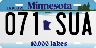 MN license plate 071SUA