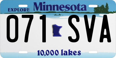 MN license plate 071SVA