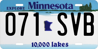 MN license plate 071SVB
