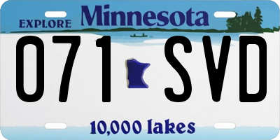 MN license plate 071SVD