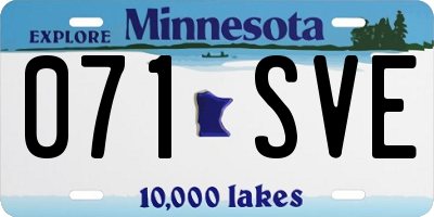 MN license plate 071SVE
