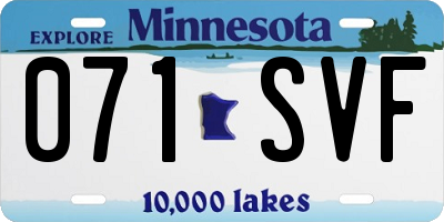 MN license plate 071SVF