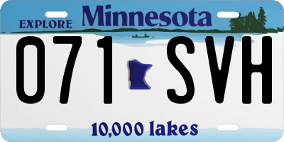 MN license plate 071SVH