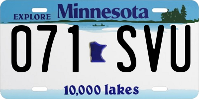 MN license plate 071SVU