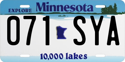 MN license plate 071SYA
