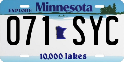 MN license plate 071SYC