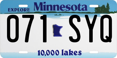 MN license plate 071SYQ