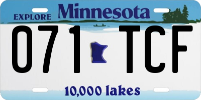 MN license plate 071TCF