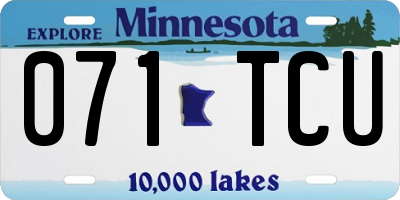 MN license plate 071TCU