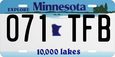 MN license plate 071TFB