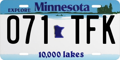 MN license plate 071TFK
