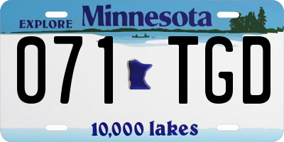 MN license plate 071TGD