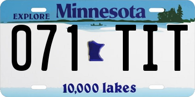 MN license plate 071TIT
