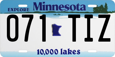MN license plate 071TIZ