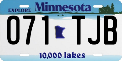MN license plate 071TJB