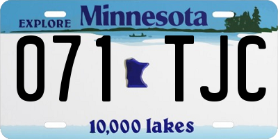 MN license plate 071TJC