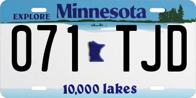 MN license plate 071TJD