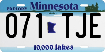 MN license plate 071TJE