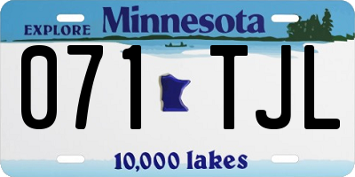 MN license plate 071TJL
