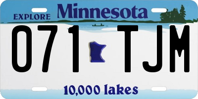 MN license plate 071TJM