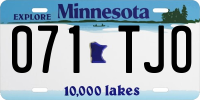 MN license plate 071TJO