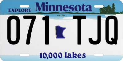 MN license plate 071TJQ