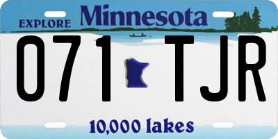 MN license plate 071TJR