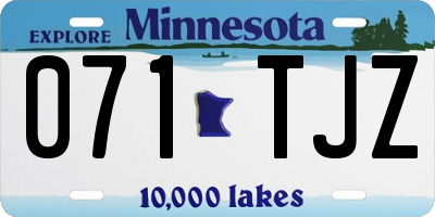 MN license plate 071TJZ