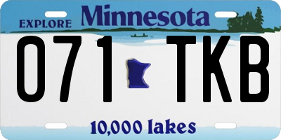 MN license plate 071TKB
