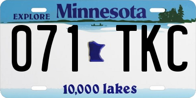 MN license plate 071TKC