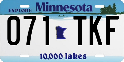 MN license plate 071TKF