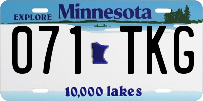 MN license plate 071TKG