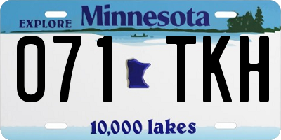 MN license plate 071TKH
