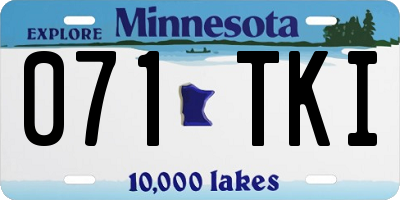 MN license plate 071TKI